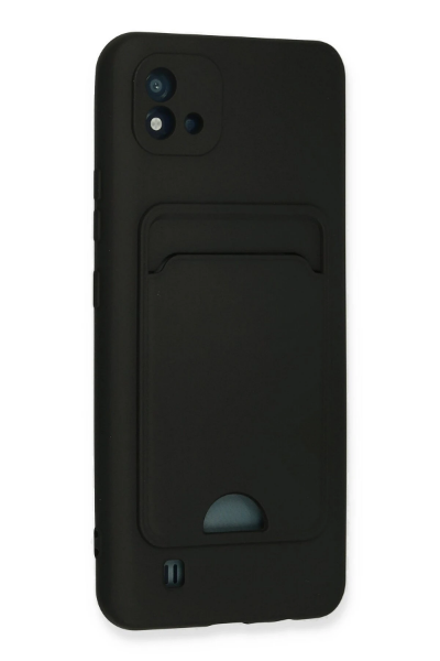 Newface Realme C11 2021 Kılıf Kelvin Kartvizitli Silikon - Siyah resmi