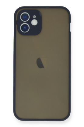 Newface iPhone 12 Mini Kılıf Montreal Silikon Kapak - Lacivert resmi