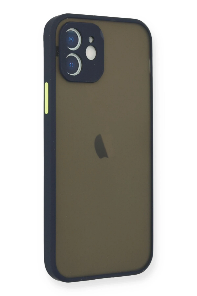 Newface iPhone 12 Mini Kılıf Montreal Silikon Kapak - Lacivert resmi