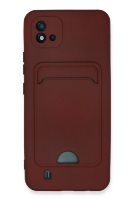 Newface Realme C11 2021 Kılıf Kelvin Kartvizitli Silikon - Bordo resmi
