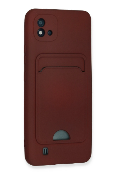 Newface Realme C11 2021 Kılıf Kelvin Kartvizitli Silikon - Bordo resmi