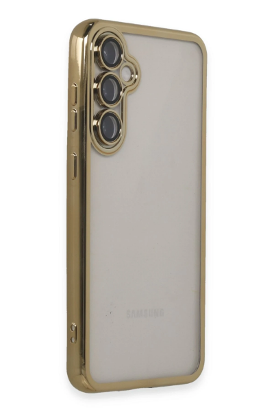 Newface Samsung Galaxy S23 FE Kılıf Razer Lensli Silikon - Gold resmi