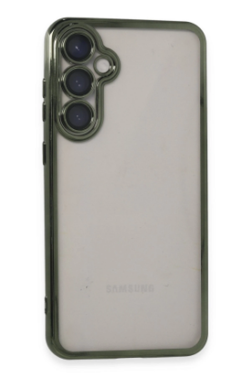 Newface Samsung Galaxy S23 FE Kılıf Razer Lensli Silikon - Yeşil resmi