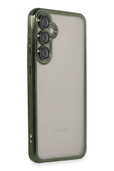 Newface Samsung Galaxy S23 FE Kılıf Razer Lensli Silikon - Yeşil resmi