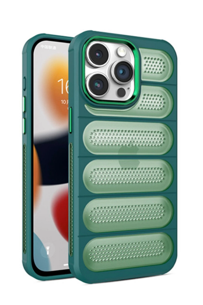 Newface iPhone 14 Pro Kılıf Airmax Silikon Kapak - Koyu Yeşil resmi