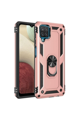 Newface Samsung Galaxy A22 Kılıf Sofya Yüzüklü Silikon Kapak - Rose resmi