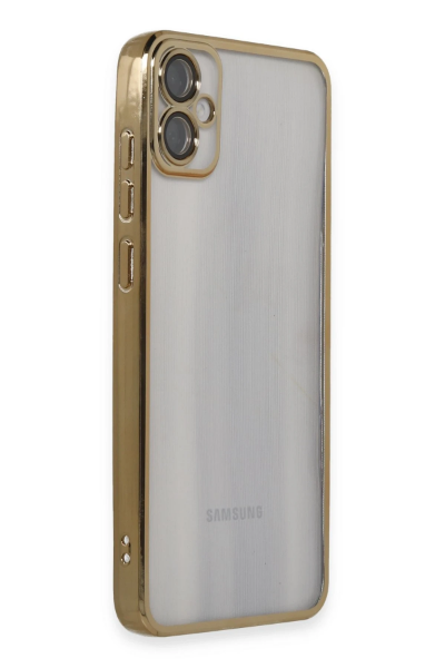 Newface Samsung Galaxy A05 Kılıf Razer Lensli Silikon - Gold resmi