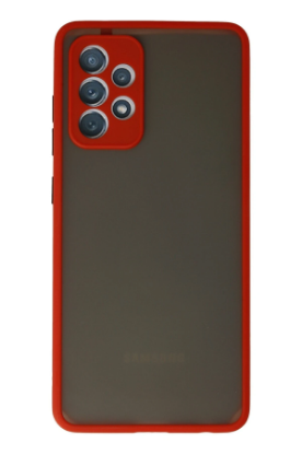 Newface Samsung Galaxy A52 Kılıf Montreal Silikon Kapak - Kırmızı resmi