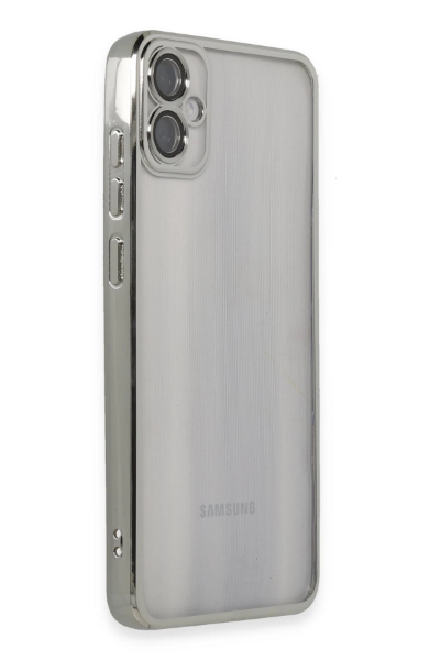 Newface Samsung Galaxy A05 Kılıf Razer Lensli Silikon - Gümüş resmi