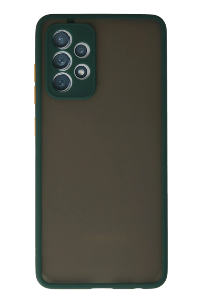 Newface Samsung Galaxy A72 Kılıf Montreal Silikon Kapak - Koyu Yeşil resmi