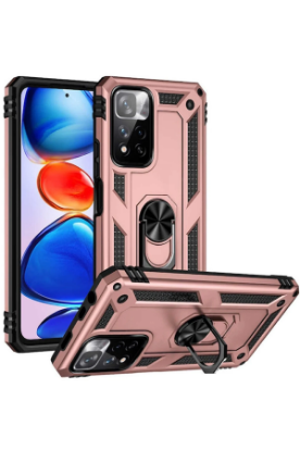 Newface Xiaomi Redmi Note 11 Pro Plus 5G Kılıf Sofya Yüzüklü Silikon Kapak - Rose resmi