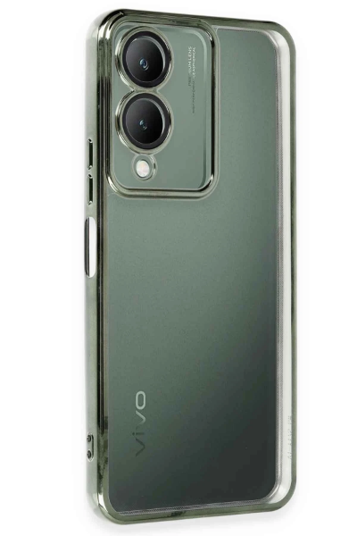 Newface Vivo Y17S Kılıf Razer Lensli Silikon - Yeşil resmi