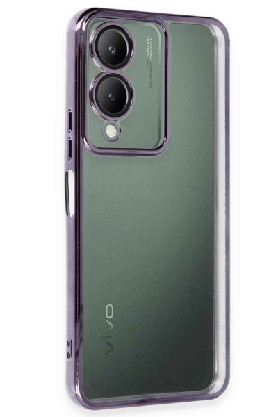 Newface Vivo Y17S Kılıf Razer Lensli Silikon - Mor resmi