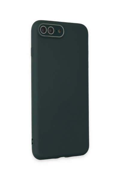Newface iPhone 7 Plus Kılıf Lansman Glass Kapak - Koyu Yeşil resmi