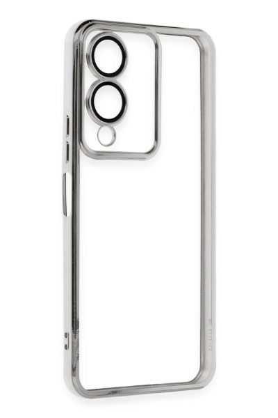 Newface Vivo Y17S Kılıf Razer Lensli Silikon - Gümüş resmi