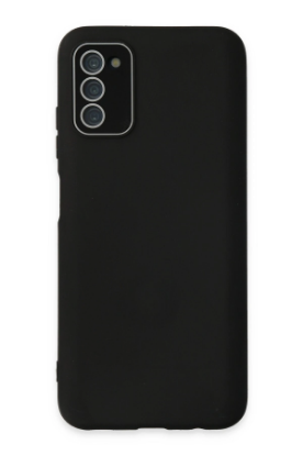 Newface Samsung Galaxy A03S Kılıf Lansman Glass Kapak - Siyah resmi