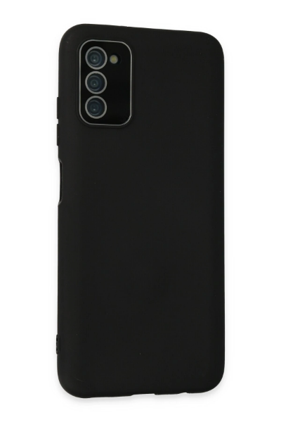 Newface Samsung Galaxy A03S Kılıf Lansman Glass Kapak - Siyah resmi