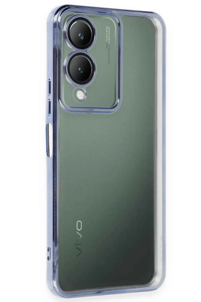 Newface Vivo Y17S Kılıf Razer Lensli Silikon - Açık Mavi resmi