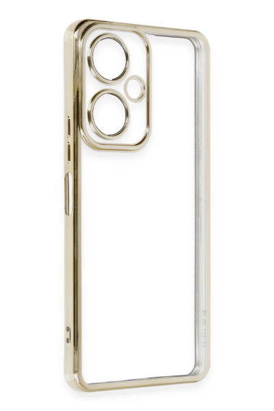 Newface Vivo Y27 Kılıf Razer Lensli Silikon - Gold resmi