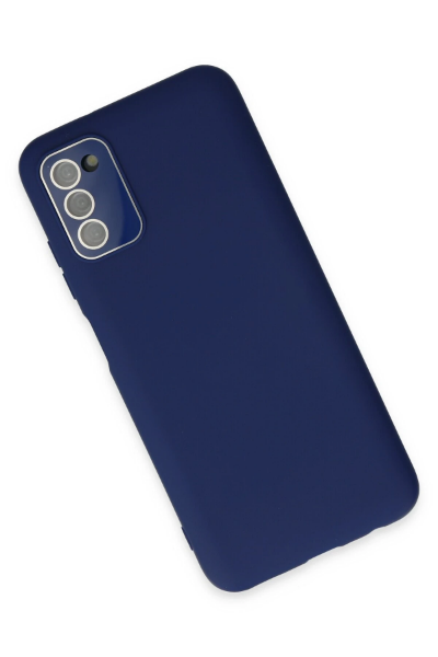 Newface Samsung Galaxy A03S Kılıf Lansman Glass Kapak - Sky Blue resmi
