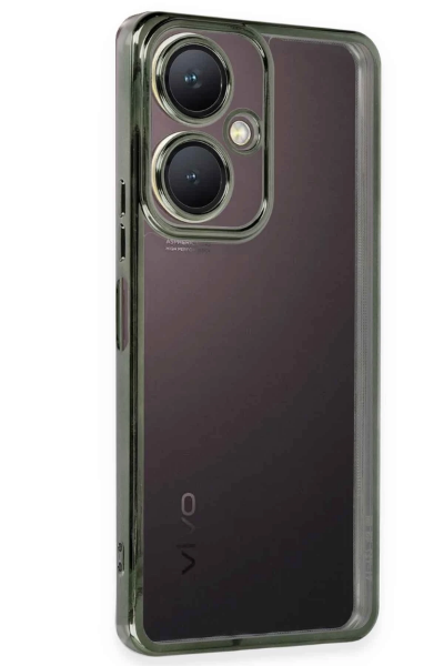 Newface Vivo Y27 Kılıf Razer Lensli Silikon - Yeşil resmi