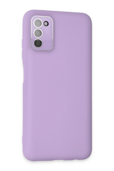 Newface Samsung Galaxy A03S Kılıf Lansman Glass Kapak - Lila resmi