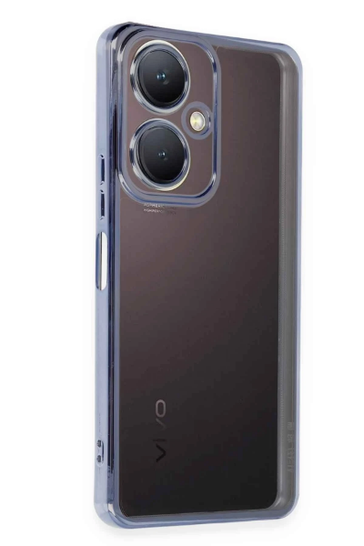 Newface Vivo Y27 Kılıf Razer Lensli Silikon - Açık Mavi resmi