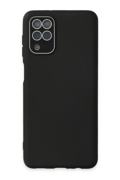 Newface Samsung Galaxy A22 Kılıf Lansman Glass Kapak - Siyah resmi