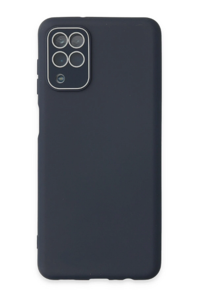 Newface Samsung Galaxy A22 Kılıf Lansman Glass Kapak - Lacivert resmi