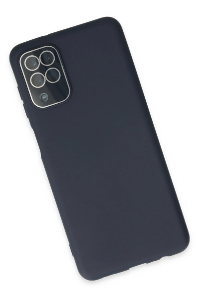 Newface Samsung Galaxy A22 Kılıf Lansman Glass Kapak - Lacivert resmi