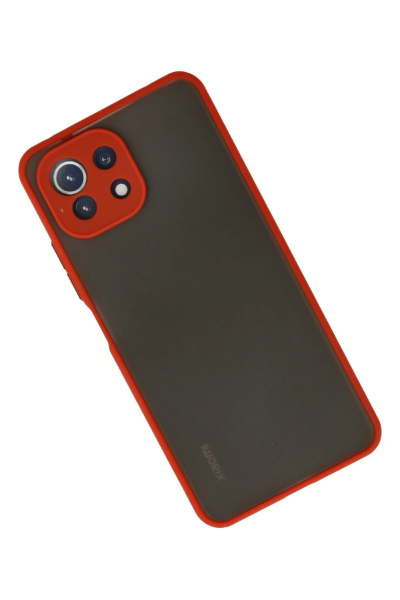 Newface Xiaomi Mİ 11 Lite Kılıf Montreal Silikon Kapak - Kırmızı resmi
