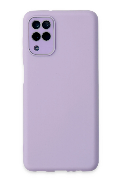 Newface Samsung Galaxy A22 Kılıf Lansman Glass Kapak - Lila resmi