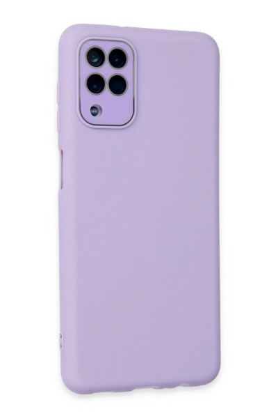 Newface Samsung Galaxy A22 Kılıf Lansman Glass Kapak - Lila resmi