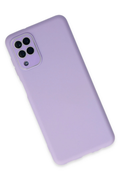 Newface Samsung Galaxy A22 Kılıf Lansman Glass Kapak - Lila resmi