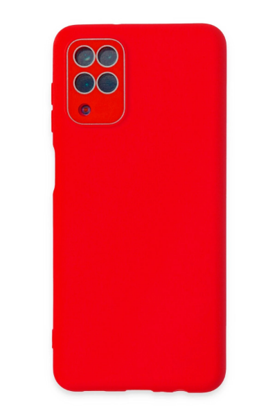 Newface Samsung Galaxy A22 Kılıf Lansman Glass Kapak - Kırmızı resmi