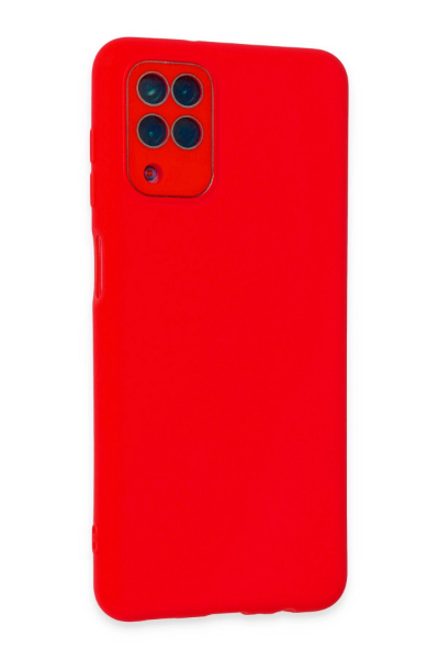 Newface Samsung Galaxy A22 Kılıf Lansman Glass Kapak - Kırmızı resmi