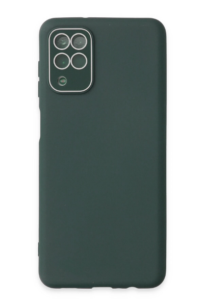 Newface Samsung Galaxy A22 Kılıf Lansman Glass Kapak - Koyu Yeşil resmi