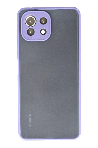 Newface Xiaomi Mİ 11 Lite Kılıf Montreal Silikon Kapak - Mor resmi