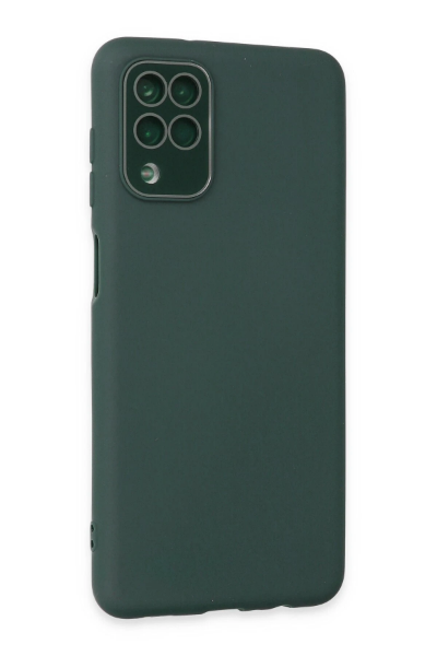 Newface Samsung Galaxy A22 Kılıf Lansman Glass Kapak - Koyu Yeşil resmi