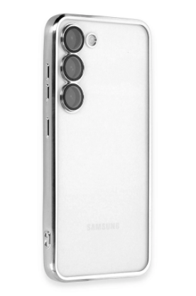Newface Samsung Galaxy S24 Plus Kılıf Razer Lensli Silikon - Gümüş resmi