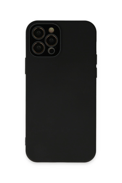 Newface iPhone 12 Pro Kılıf Lansman Glass Kapak - Siyah resmi