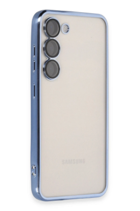 Newface Samsung Galaxy S24 Plus Kılıf Razer Lensli Silikon - Açık Mavi resmi