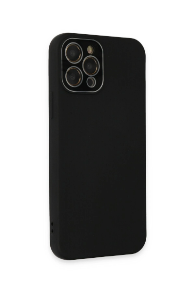 Newface iPhone 12 Pro Kılıf Lansman Glass Kapak - Siyah resmi