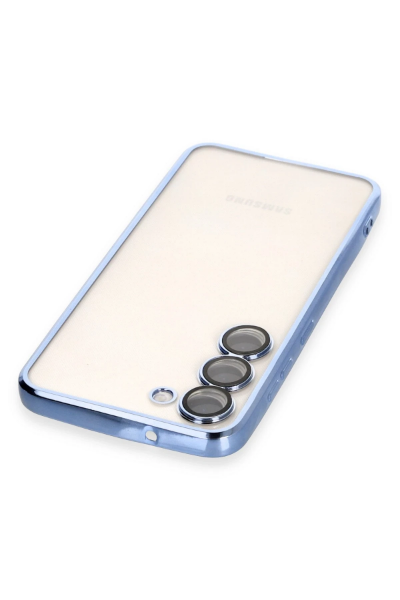 Newface Samsung Galaxy S24 Plus Kılıf Razer Lensli Silikon - Açık Mavi resmi