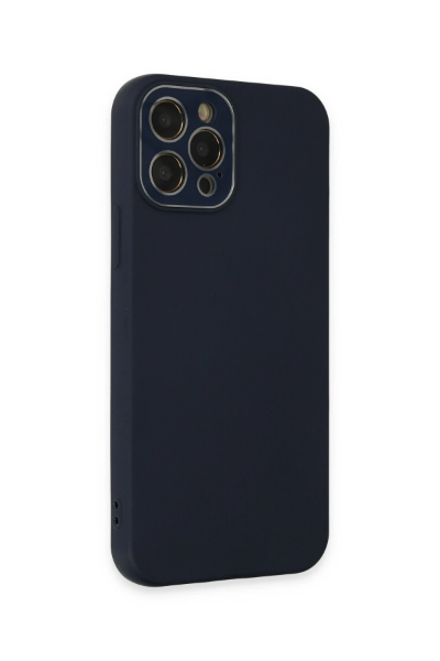 Newface iPhone 12 Pro Kılıf Lansman Glass Kapak - Lacivert resmi