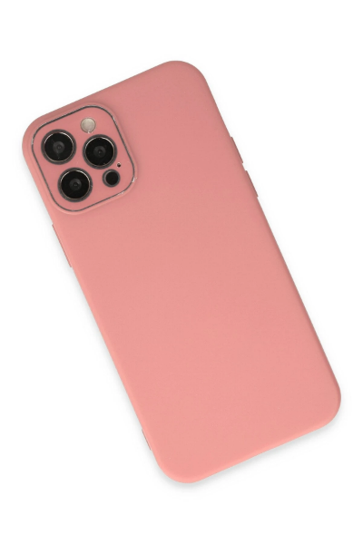 Newface iPhone 12 Pro Kılıf Lansman Glass Kapak - Pembe resmi