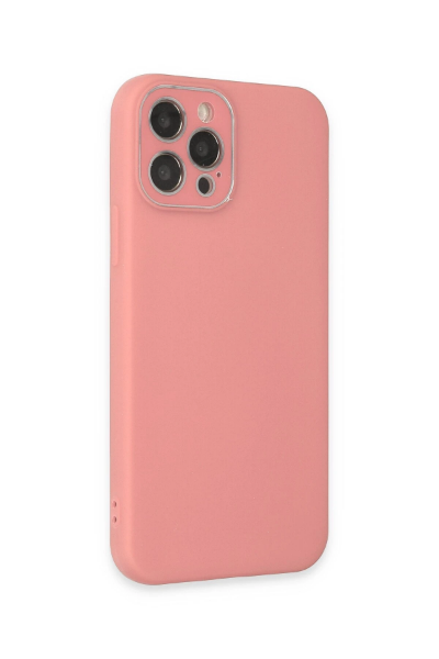 Newface iPhone 12 Pro Kılıf Lansman Glass Kapak - Pembe resmi