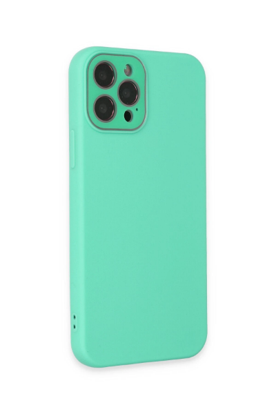 Newface iPhone 12 Pro Kılıf Lansman Glass Kapak - Turkuaz resmi