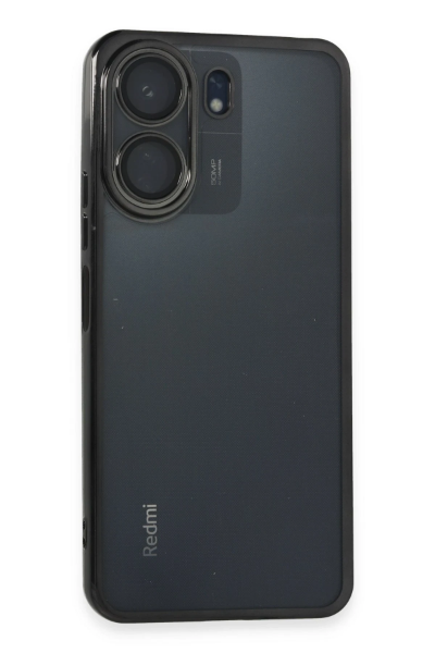 Newface Xiaomi Redmi 13C Kılıf Razer Lensli Silikon - Siyah resmi