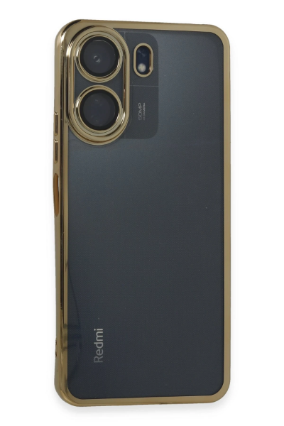 Newface Xiaomi Redmi 13C Kılıf Razer Lensli Silikon - Gold resmi